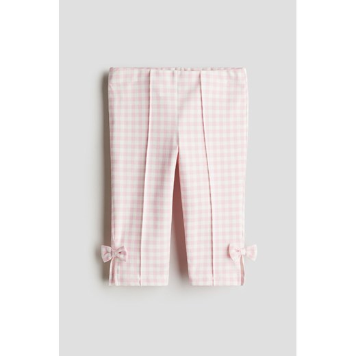 H & M - Dżersejowe legginsy capri - Różowy H & M 122 (6-7Y) H&M