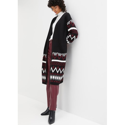 Długi sweter norweski bez zapięcia ze sklepu bonprix w kategorii Swetry damskie - zdjęcie 170741729
