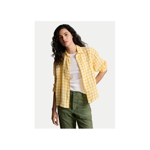 Polo Ralph Lauren Koszula 211935130004 Żółty Relaxed Fit ze sklepu MODIVO w kategorii Koszule damskie - zdjęcie 170743907