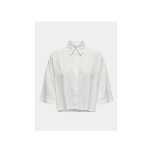 Biała koszula damska ONLY elegancka z kołnierzykiem z krótkim rękawem 