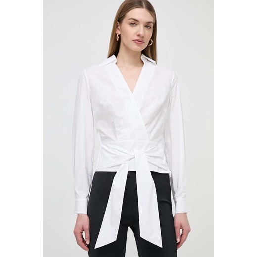 Marciano Guess bluzka bawełniana CORINNE damska kolor biały gładka 4GGH04 9869Z ze sklepu ANSWEAR.com w kategorii Bluzki damskie - zdjęcie 170745485