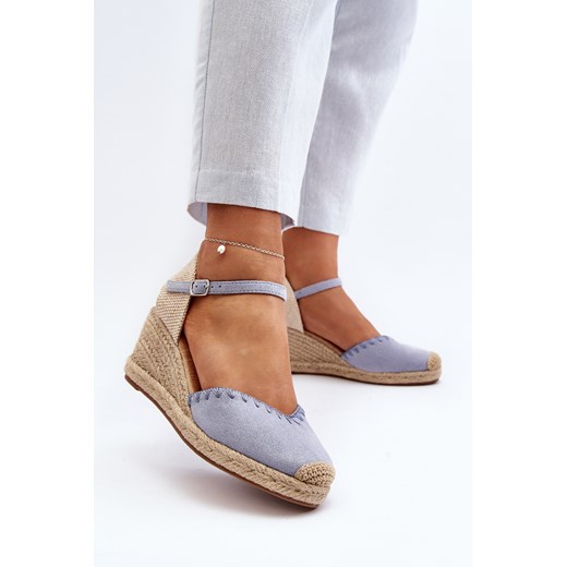 Espadryle damskie casualowe na platformie na lato zamszowe