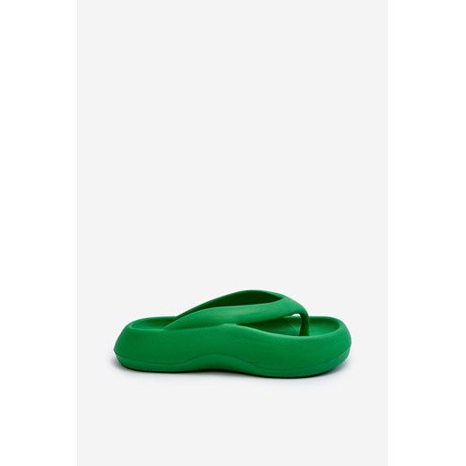Damskie Piankowe Klapki Japonki Zielone Roux ze sklepu ZAZOO w kategorii Klapki damskie - zdjęcie 170747138