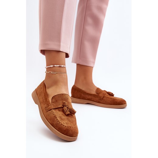 Mokasyny Damskie Zamsz Camel Dansitu N22-992 Fc3 40 ZAZOO