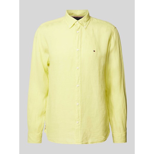 Koszula casualowa o kroju regular fit z lnu model ‘PIGMENT’ ze sklepu Peek&Cloppenburg  w kategorii Koszule męskie - zdjęcie 170749348