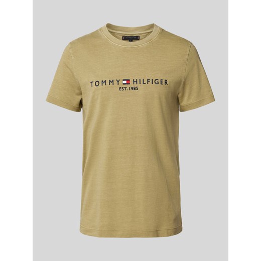 T-shirt z wyhaftowanym logo ze sklepu Peek&Cloppenburg  w kategorii T-shirty męskie - zdjęcie 170749356
