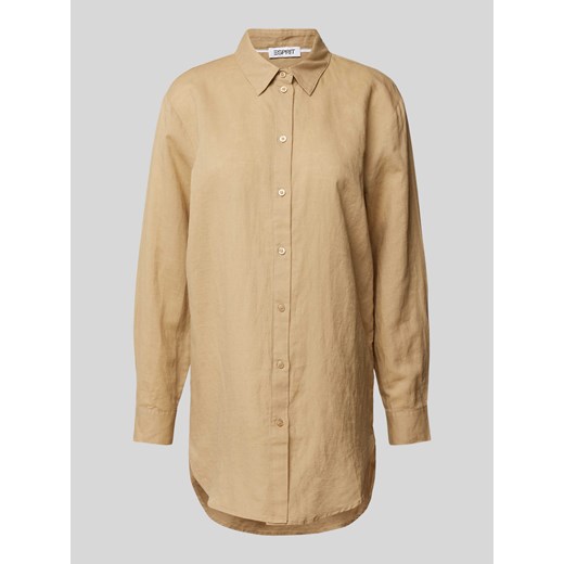 Bluzka lniana z listwą guzikową na całej długości ze sklepu Peek&Cloppenburg  w kategorii Koszule damskie - zdjęcie 170749437