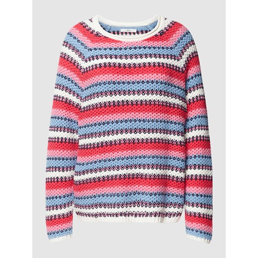 Sweter z dzianiny z okrągłym dekoltem model ‘STYLE.LIZ’ ze sklepu Peek&Cloppenburg  w kategorii Swetry damskie - zdjęcie 170749729