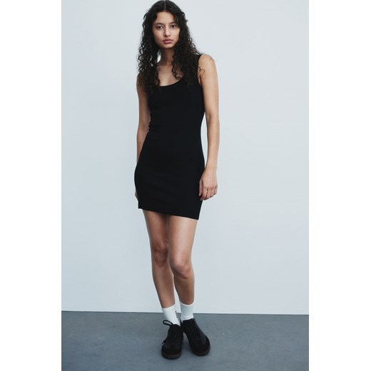 H & M - Sukienka bodycon w prążki - Czarny ze sklepu H&M w kategorii Sukienki - zdjęcie 170749946