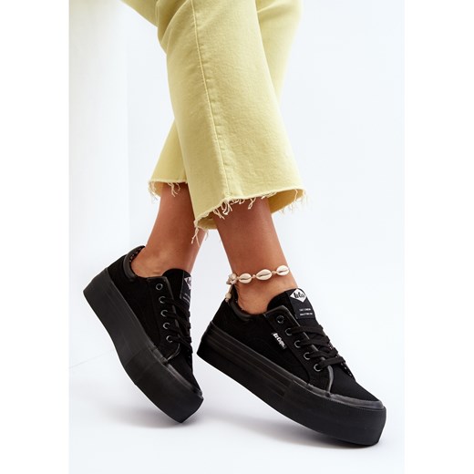 Trampki Damskie Na Platformie Lee Cooper LCW-24-31-2180 Czarne Lee Cooper 38 ButyModne.pl