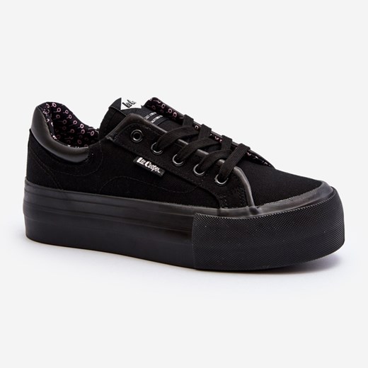 Trampki Damskie Na Platformie Lee Cooper LCW-24-31-2180 Czarne Lee Cooper 36 ButyModne.pl