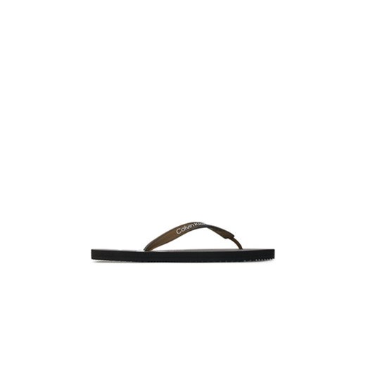 Calvin Klein Jeans Japonki Beach Sandal Glossy YM0YM00952 Czarny ze sklepu MODIVO w kategorii Klapki męskie - zdjęcie 170752485