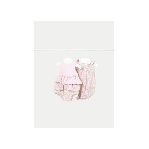 Mayoral Komplet 2 par romperów 01606 Różowy Regular Fit ze sklepu MODIVO w kategorii Komplety niemowlęce - zdjęcie 170752646