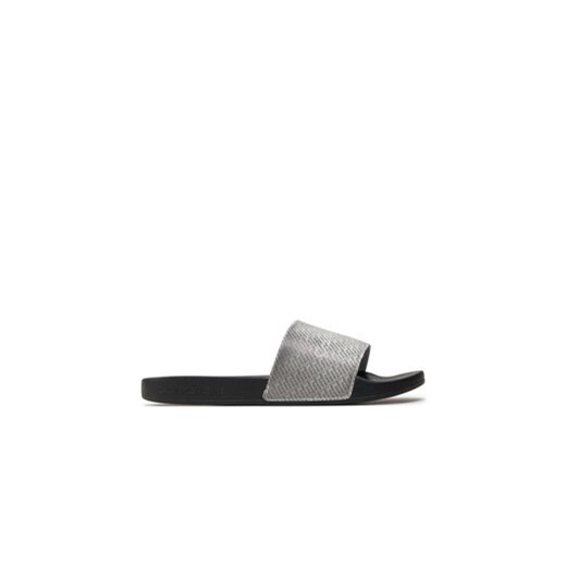 Calvin Klein Jeans Klapki Slide Lenticular Ml Wn YW0YW01403 Czarny ze sklepu MODIVO w kategorii Klapki damskie - zdjęcie 170752766