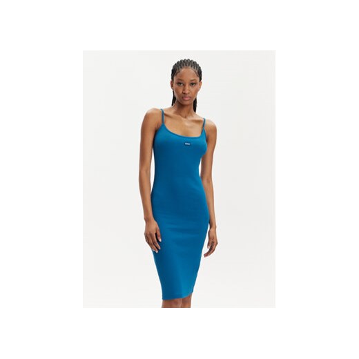 Hugo Sukienka letnia Narya 50522393 Niebieski Slim Fit ze sklepu MODIVO w kategorii Sukienki - zdjęcie 170752829