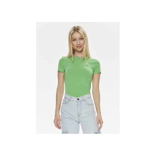 Lacoste T-Shirt TF7218 Zielony Slim Fit ze sklepu MODIVO w kategorii Bluzki damskie - zdjęcie 170752888