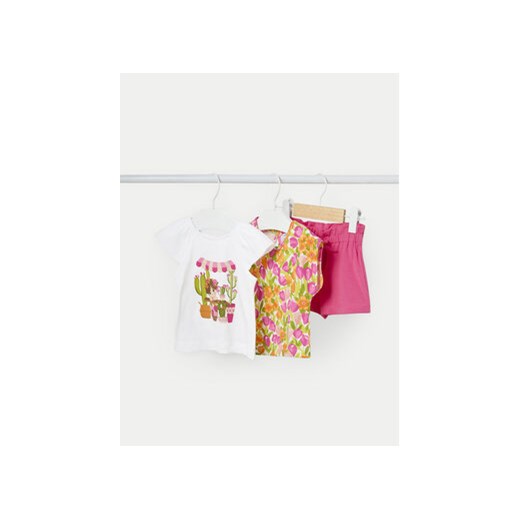 Mayoral Komplet 2 t-shirtów i spodenek 01229 Różowy Regular Fit ze sklepu MODIVO w kategorii Komplety niemowlęce - zdjęcie 170752996