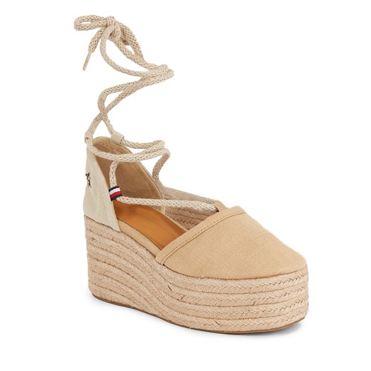 Espadryle Tommy Hilfiger Closed Toe Linen Flatform FW0FW07746 Classic Khaki RBL Tommy Hilfiger 39 eobuwie.pl