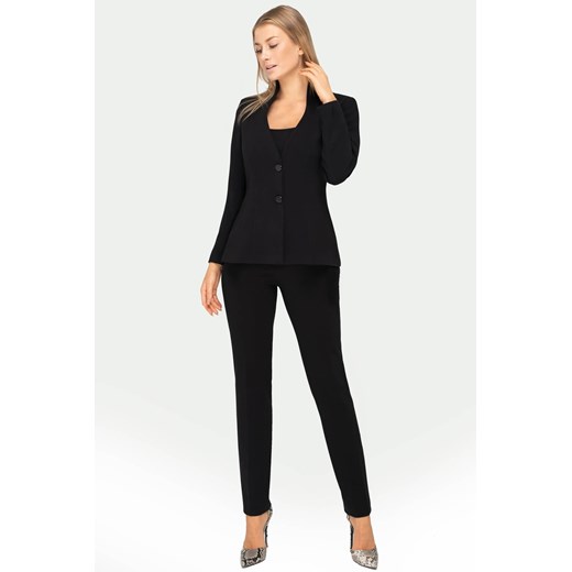 Kostium Sylvia czarny ze spodniami ze sklepu Tomasz Sar w kategorii Komplety i garnitury damskie - zdjęcie 170754666