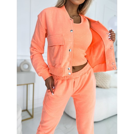 Dres 3 części Bomberka + Spodnie + Top orange Fashionyou Uniwersalny Fashionyou