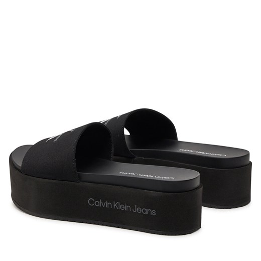Klapki Calvin Klein Jeans Flatform Sandal Met YW0YW01036 Black BDS 39 eobuwie.pl