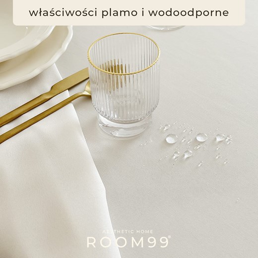 OBRUS PLAMOODPORNY AURA - BUTELKOWA ZIELEŃ 140x260 Room99 One Size Room99