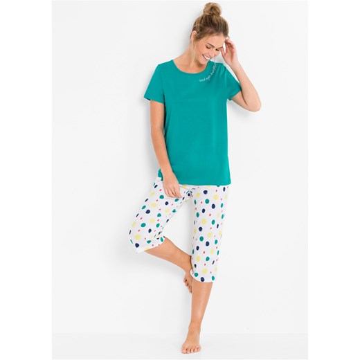 Piżama ze spodniami 3/4 ze sklepu bonprix w kategorii Piżamy damskie - zdjęcie 170766537