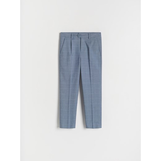 Reserved - Eleganckie spodnie w kratę - niebieski ze sklepu Reserved w kategorii Spodnie chłopięce - zdjęcie 170767099