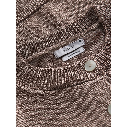 Reserved - Sweter z krótkim rękawem - złoty ze sklepu Reserved w kategorii Swetry damskie - zdjęcie 170767147