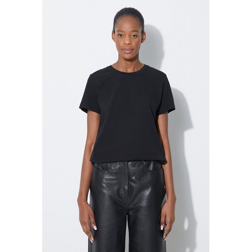 Samsoe Samsoe t-shirt bawełniany SOLLY kolor czarny F00012050 ze sklepu PRM w kategorii Bluzki damskie - zdjęcie 170769406