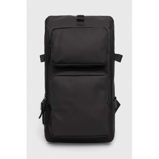 Rains plecak 14330 Backpacks kolor czarny duży gładki ze sklepu PRM w kategorii Plecaki - zdjęcie 170769486