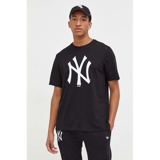 New Era t-shirt bawełniany kolor czarny z nadrukiem NEW YORK YANKEES ze sklepu PRM w kategorii T-shirty męskie - zdjęcie 170769508