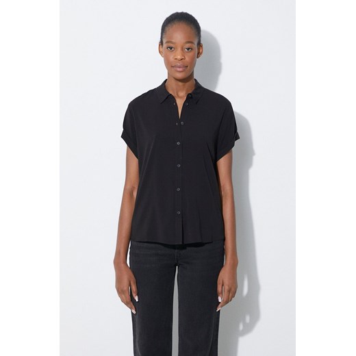 Samsoe Samsoe koszula MAJAN damska kolor czarny regular z kołnierzykiem klasycznym F19123672 ze sklepu PRM w kategorii Koszule damskie - zdjęcie 170769628