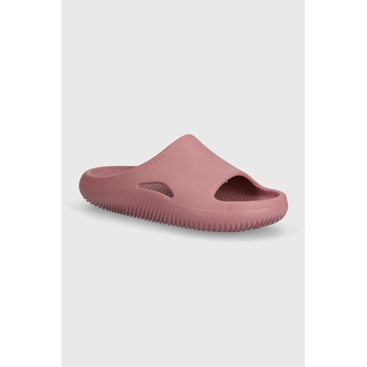 Crocs klapki Mellow Slide damskie kolor różowy na platformie 208392 ze sklepu PRM w kategorii Klapki damskie - zdjęcie 170769758