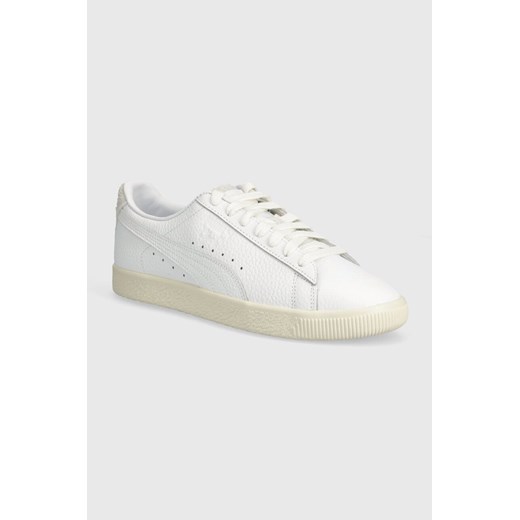 Puma sneakersy skórzane Clyde Premium kolor biały 394834 ze sklepu PRM w kategorii Buty sportowe męskie - zdjęcie 170769988