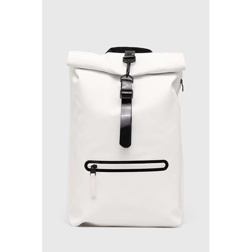 Rains plecak kolor biały duży gładki ze sklepu PRM w kategorii Plecaki - zdjęcie 170770158