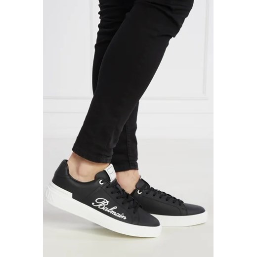 Balmain Skórzane sneakersy B-COURT-CUIR&SIGNATURE 42 Gomez Fashion Store