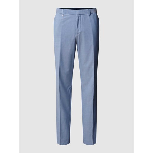 Spodnie materiałowe o kroju regular fit z detalem z logo model ‘Genius’ ze sklepu Peek&Cloppenburg  w kategorii Spodnie męskie - zdjęcie 170772026