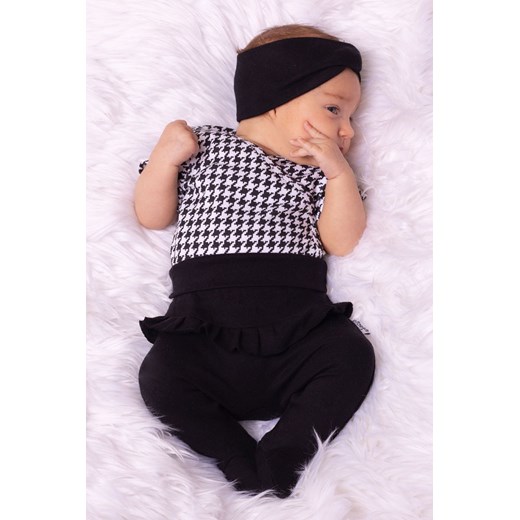 Półśpioch bawełniany dla dziewczynki czarny ze sklepu 5.10.15 w kategorii Spodnie i półśpiochy - zdjęcie 170772428