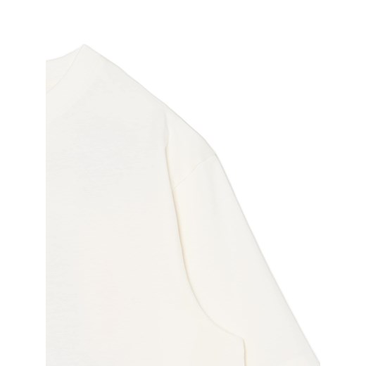 Cropp - Kremowa koszulka z grafiką - kremowy Cropp L Cropp