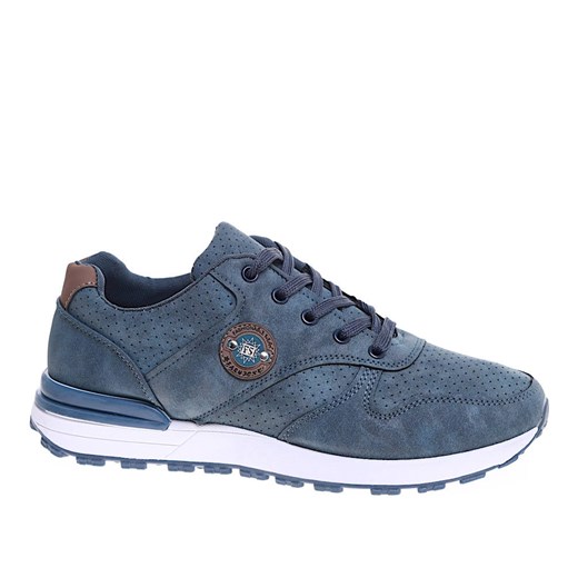 Sznurowane niebieskie męskie buty sportowe /G8-3 15896 T482/ ze sklepu Pantofelek24.pl w kategorii Trampki męskie - zdjęcie 170773725