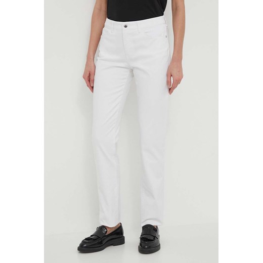 Emporio Armani jeansy damskie kolor biały 8N2J18 2NV3Z ze sklepu ANSWEAR.com w kategorii Jeansy damskie - zdjęcie 170774995