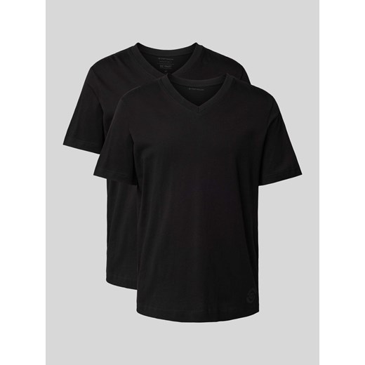 T-shirt z dekoltem w serek w zestawie 2 szt. ze sklepu Peek&Cloppenburg  w kategorii Podkoszulki męskie - zdjęcie 170778497