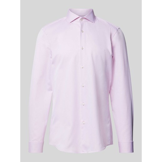 Koszula biznesowa o kroju slim fit z fakturowanym wzorem model ‘Hank’ ze sklepu Peek&Cloppenburg  w kategorii Koszule męskie - zdjęcie 170778616