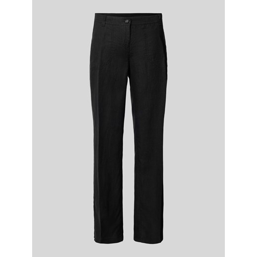 Spodnie lniane o kroju regular fit ze szlufkami na pasek model ‘NORA’ ze sklepu Peek&Cloppenburg  w kategorii Spodnie damskie - zdjęcie 170778669
