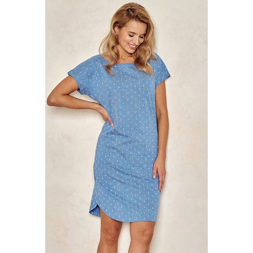 Koszula nocna damska Leona 3103, Kolor niebieski-wzór, Rozmiar S, Taro ze sklepu Intymna w kategorii Koszule nocne - zdjęcie 170781736