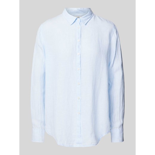 Bluzka lniana z listwą guzikową na całej długości model ‘Mira’ ze sklepu Peek&Cloppenburg  w kategorii Koszule damskie - zdjęcie 170781817