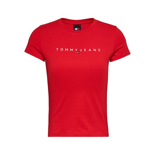 TOMMY JEANS Koszulka w kolorze czerwonym ze sklepu Limango Polska w kategorii Bluzki damskie - zdjęcie 170784178