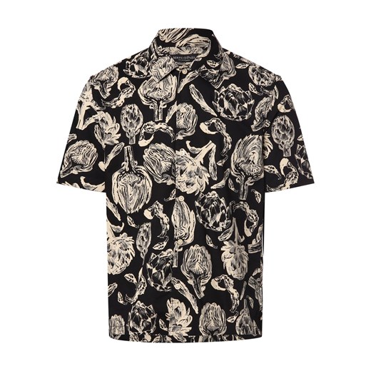 Marc O'Polo Koszula męska Mężczyźni Regular Fit Bawełna czarny wzorzysty ze sklepu vangraaf w kategorii Koszule męskie - zdjęcie 170787145