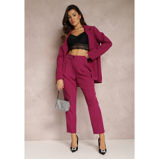 Fuksjowe Spodnie Cygaretki Zalko ze sklepu Renee odzież w kategorii Spodnie damskie - zdjęcie 170788317